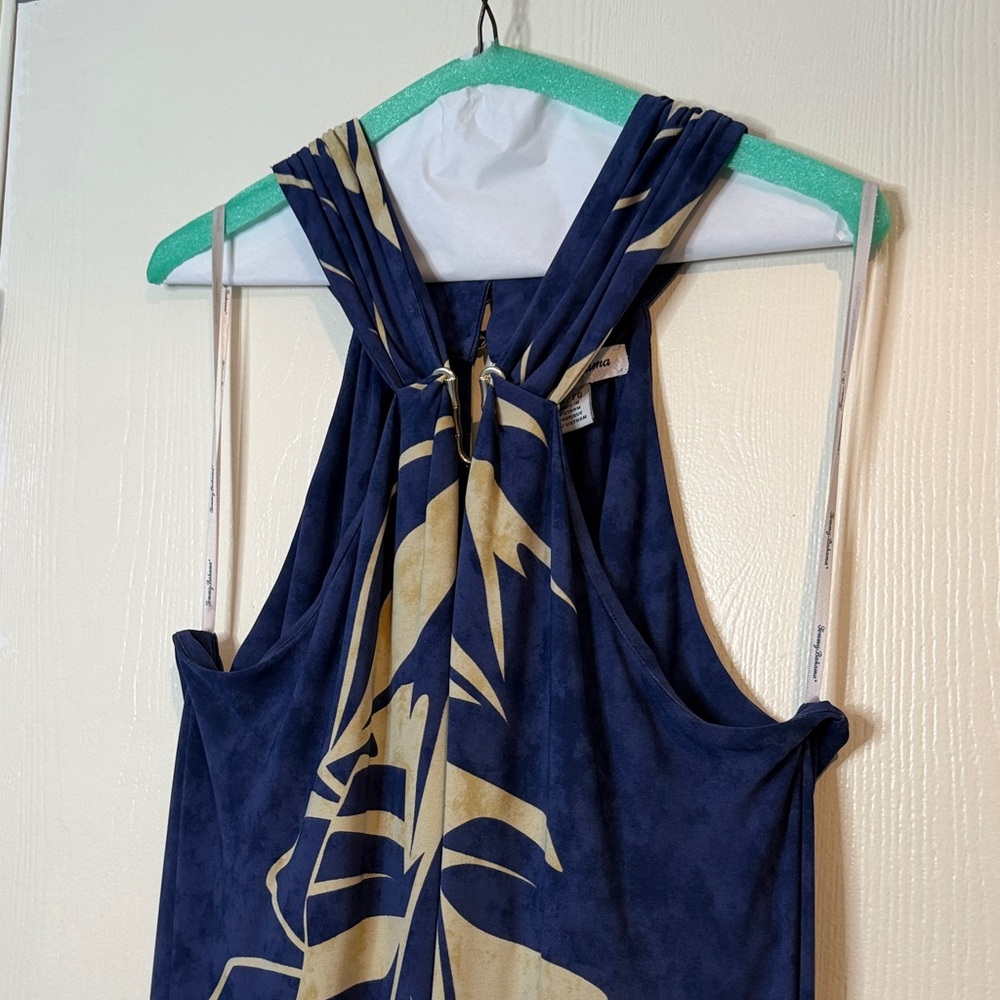 Tommy Bahama Elegant Blue and Cream Dress size XL - Picture 2 of 8